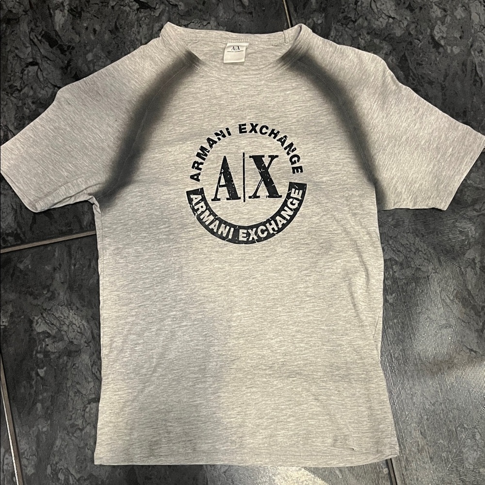 Armani Exchange Gray Logo Tee